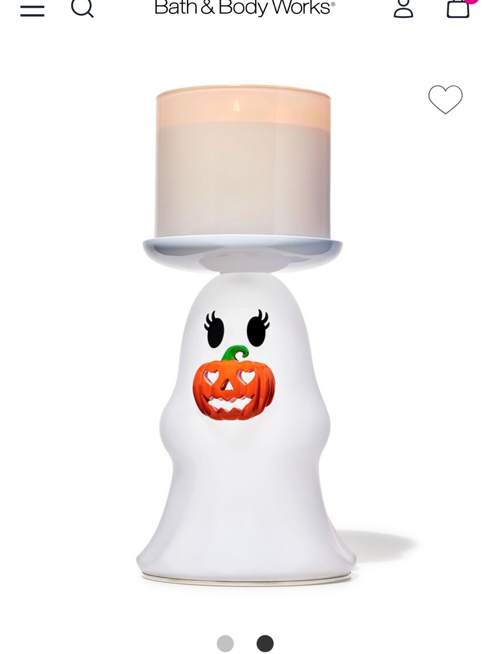 Bath & Body Works Light Up Ghost Candle Holder